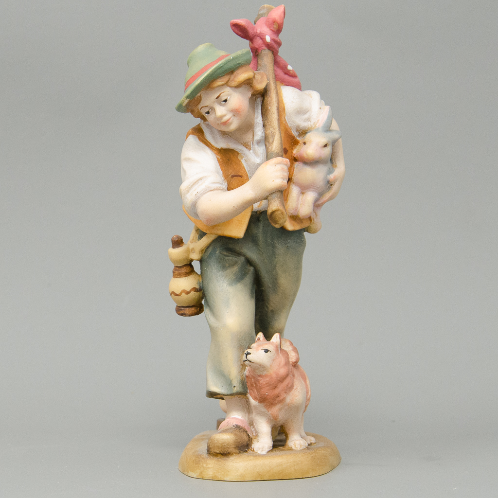 Hirte mit Hund und Hase