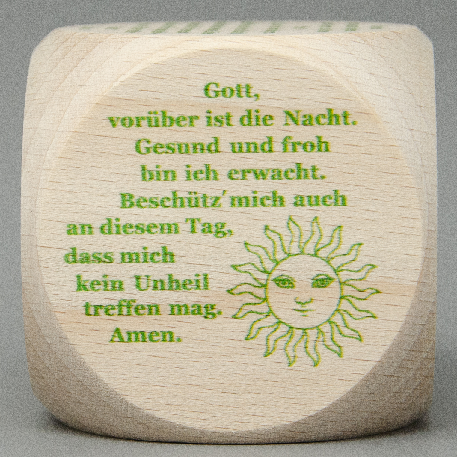 Gebetswürfel mit Morgengebete