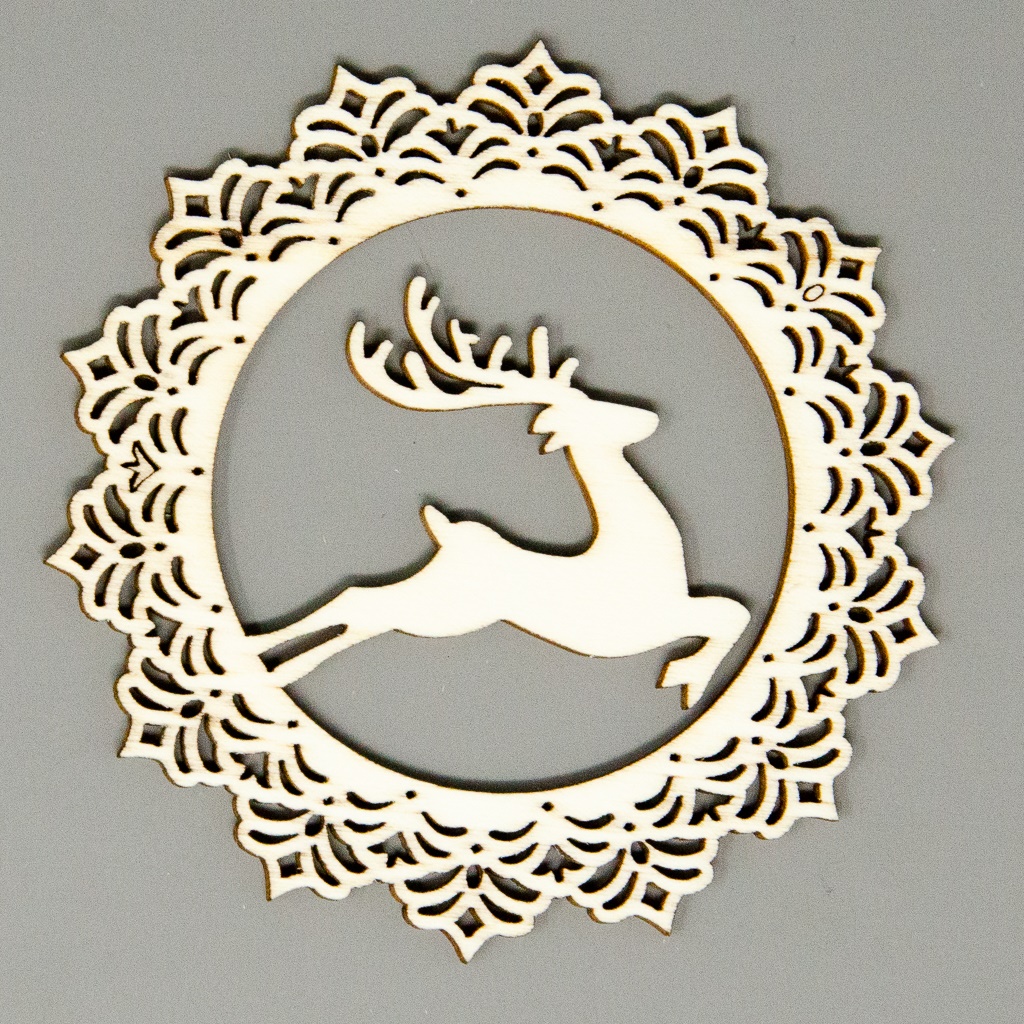 Kreisornament Hirsch springend