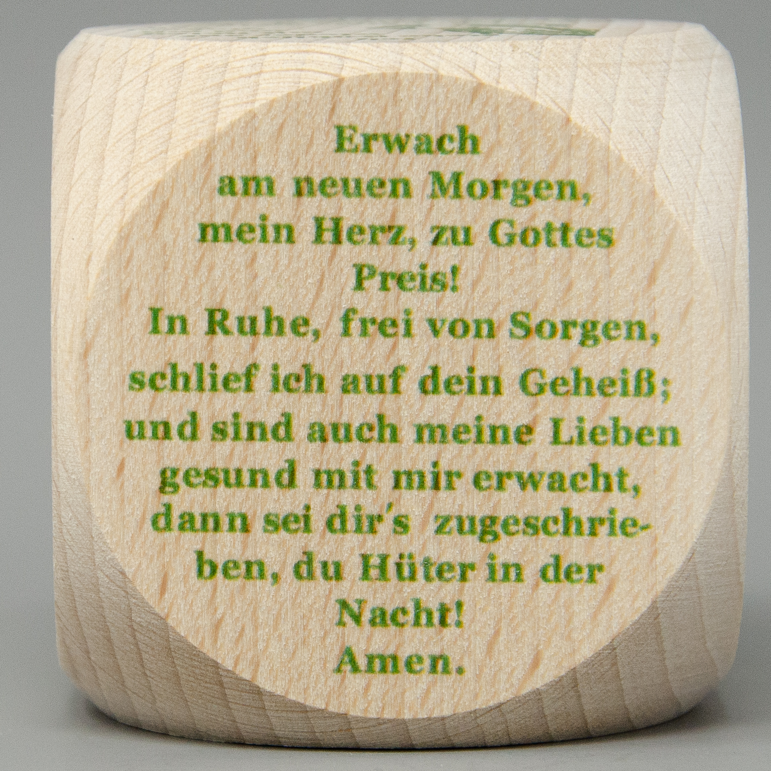 Gebetswürfel mit Morgengebete
