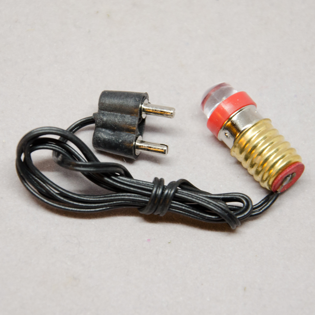 LED 3,5 Volt mit Fassung, Kabel und Stecker