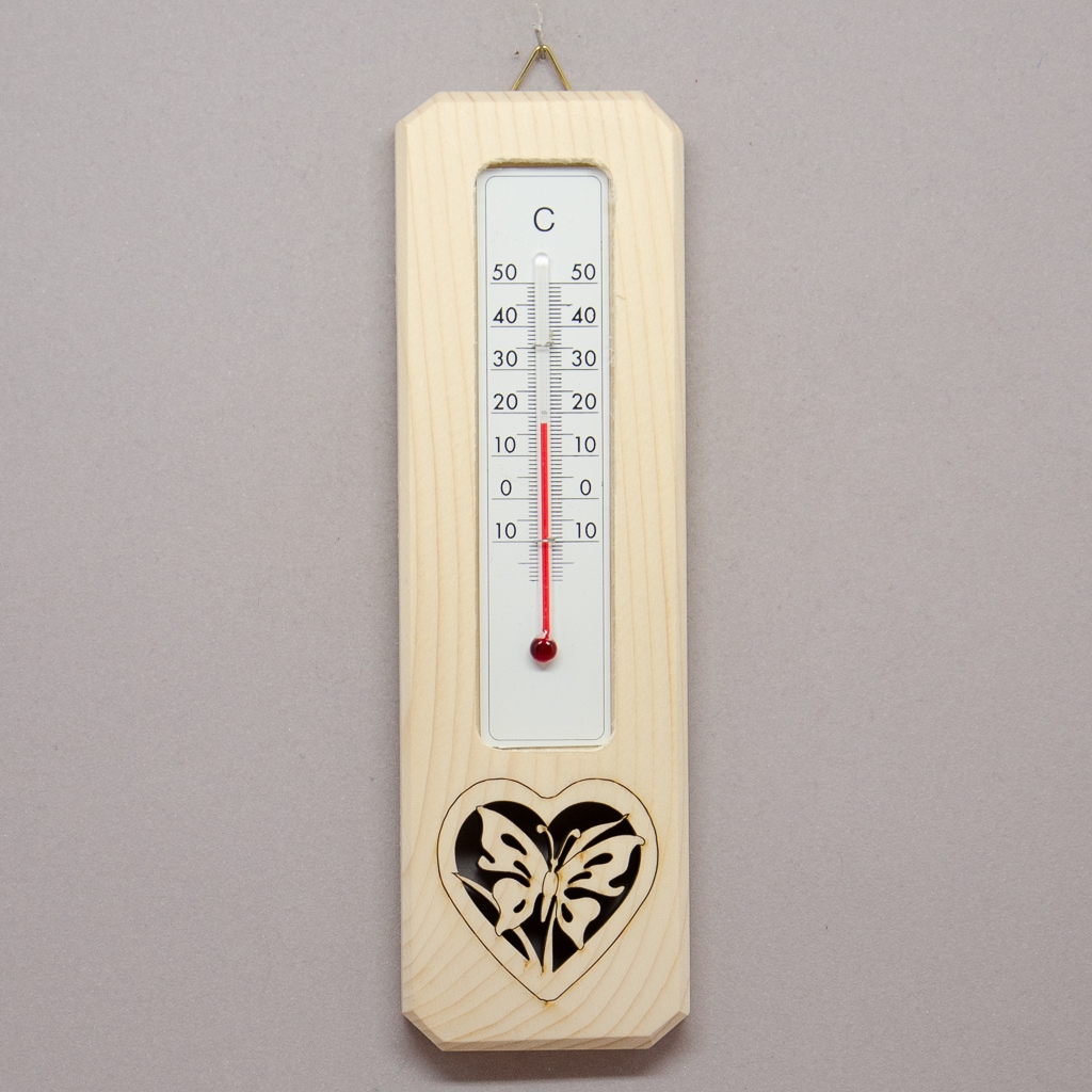 Thermometer mit Schmetterling