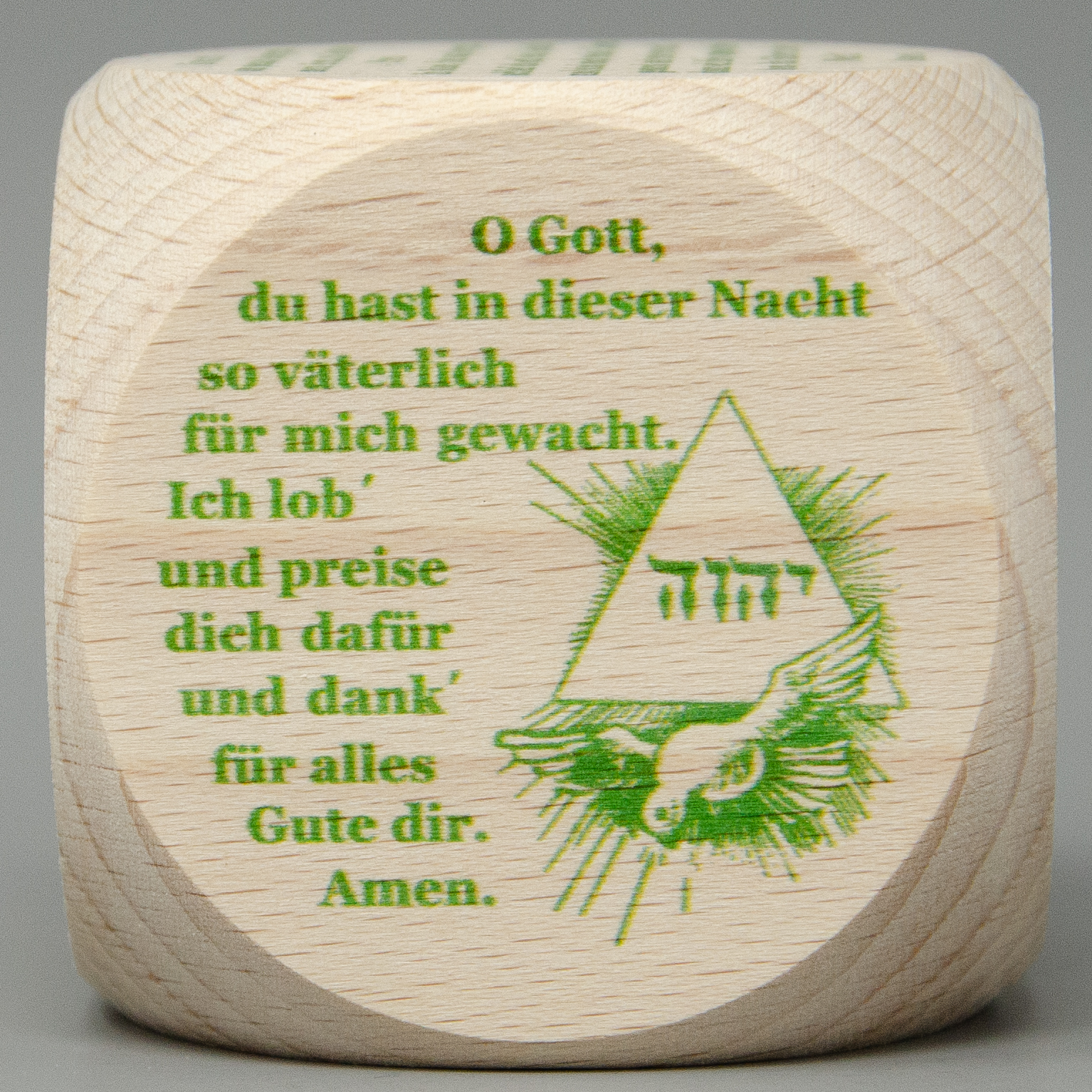 Gebetswürfel mit Morgengebete